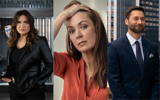 LAW & ORDER has nabbed a trio of notable guest stars for the first month of season 24: Mariska Hargitay, Elizabeth Marvel, and Ryan Eggold.LAW & ORDER: SPECIAL VICTIMS UNIT star Hargitay will cross over as Olivia Benson for an episode airing in October. This marks Hargitay's third appearance on the mothership since the series was revived in 2022. (She previously was on the show as then-Detective Benson three times during L&O's original run.) “She's a really integral part of the episode," LAW & ORDER showrunner Rick Eid tells Give Me My Remote. "And she has scenes with Hugh Dancy [who plays ADA Nolan Price], with Tony Goldwyn [who plays DA Nicholas Baxter], with Maura Tierney [who joins the show as Lt. Jessica Brady]…she has meaningful scenes with those three. They're pretty intense, and there's a lot of conflict going on.” Joining Hargitay in that episode is Marvel, who has played attorney Rita Calhoun on SVU in 14 appearances since 2012. (Marvel last appeared on SVU in 2021; she previously appeared on L&O as Defense Attorney Grubman during the show's first run.) Eid, who worked with Marvel for a couple of episodes during his tenure as SVU's season 18 showrunner, notes it was actually Olivia's presence in the hour that prompted the series to bring over Rita to LAW & ORDER for the first time. “[Hargitay]'s got a huge role in episode 2, and [Benson]'s got a relationship with the defendant," Eid previews. "We were thinking about casting the attorney, and given the facts of the case—and what's really going on in the case—we thought that character that Elizabeth plays would be perfect, especially given that she's got a pre-existing relationship with Benson. It just felt like a natural thing to do, so we’re excited about that.” In a separate October episode, NEW AMSTERDAM vet Eggold will guest star as the brother of Reid Scott's Det. Vincent Riley. Eggold's character has "one foot in the criminal world," Eid teases. “His brother ends up being involved in the case [they're investigating], and we ultimately need his help to solve the case." But, naturally, the family reunion isn't exactly smooth: "The problem is he's a complicated guy, and he has a complicated relationship with his brother.” Law and Order season 24 guest cast